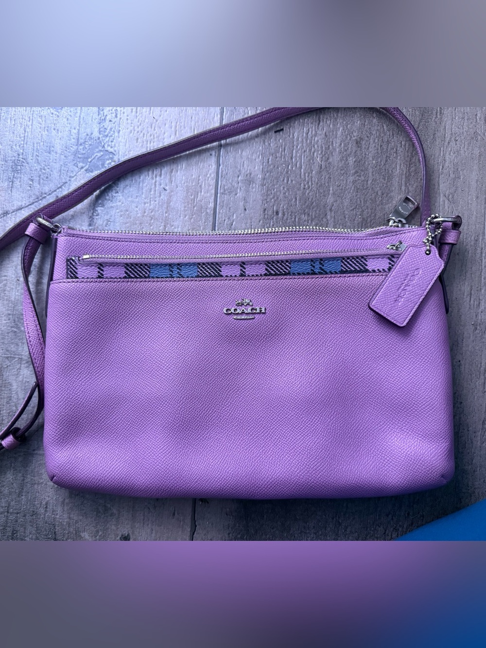 Coach Lavender Purple Leather Shoulder Bag